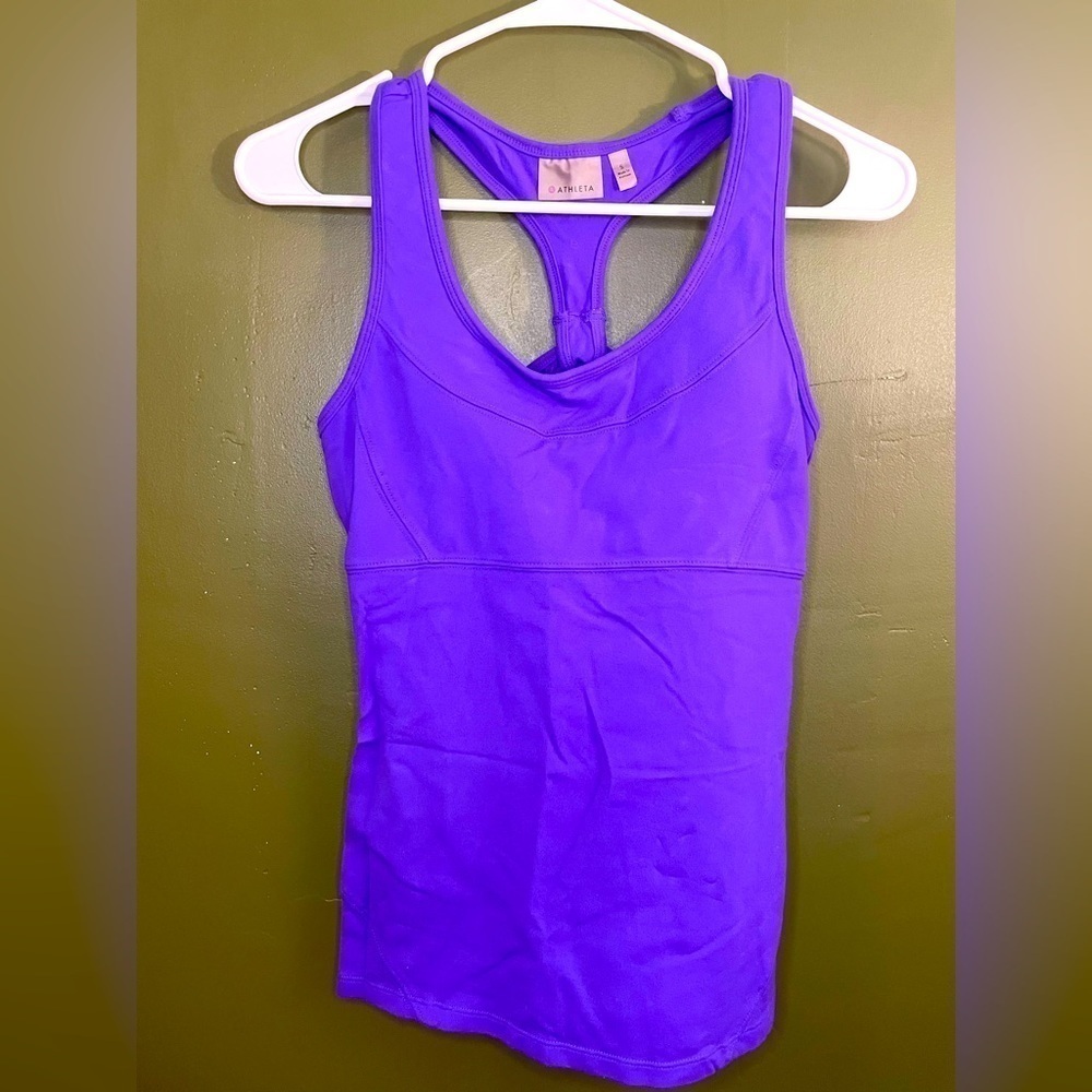 Vibrant purple Athleta cross back tank size small